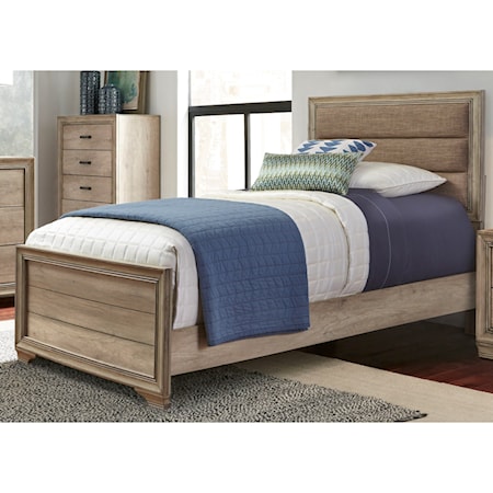 Twin Upholstered Panel Bed