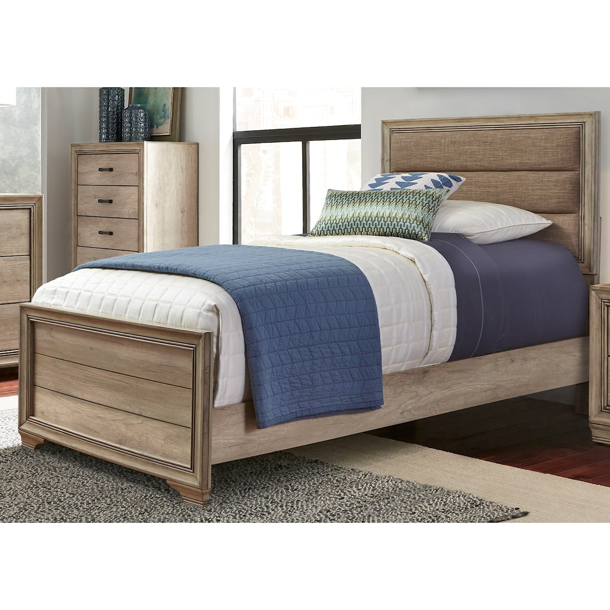 Liberty Furniture Sun Valley Twin Upholstered Panel Bed