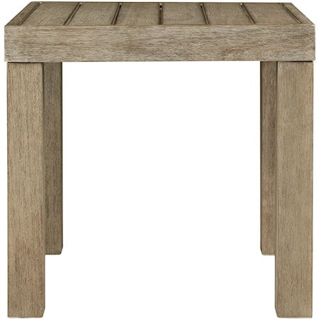 Eucalyptus Wood Square End Table