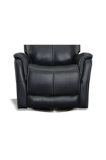 Flexsteel 1524 View Contemporary Swivel Recliner with Power Headrest & Lumbar