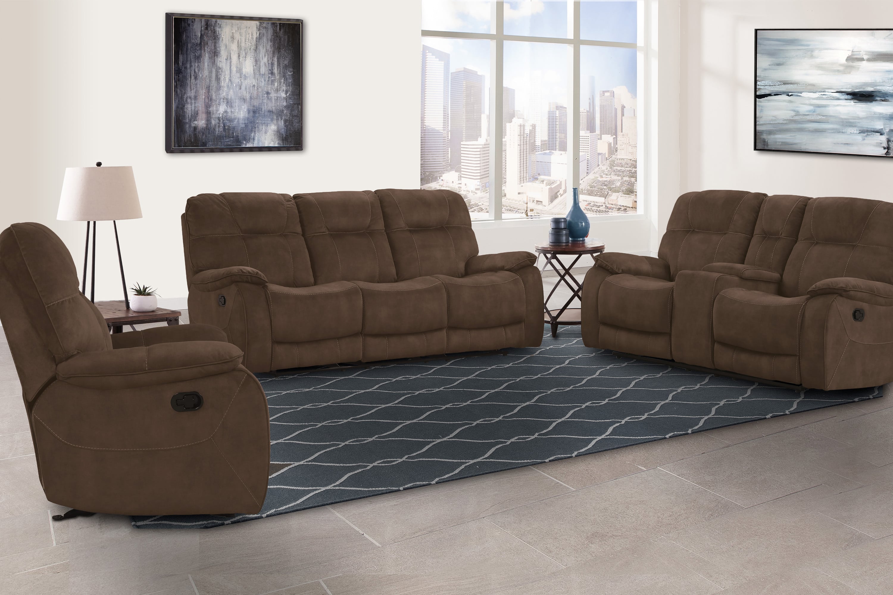 Parker Living Cooper Manual Triple Reclining Sofa