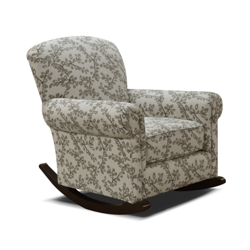 Traditional Rocking Chair with Rolled Arms