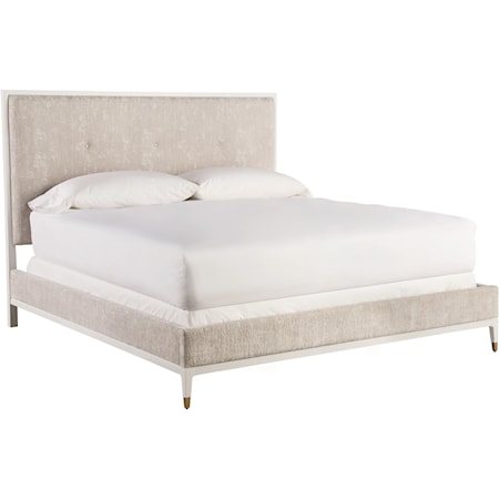 Contemporary King Bed with Tufted Buttons