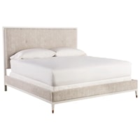 Contemporary King Bed with Tufted Buttons