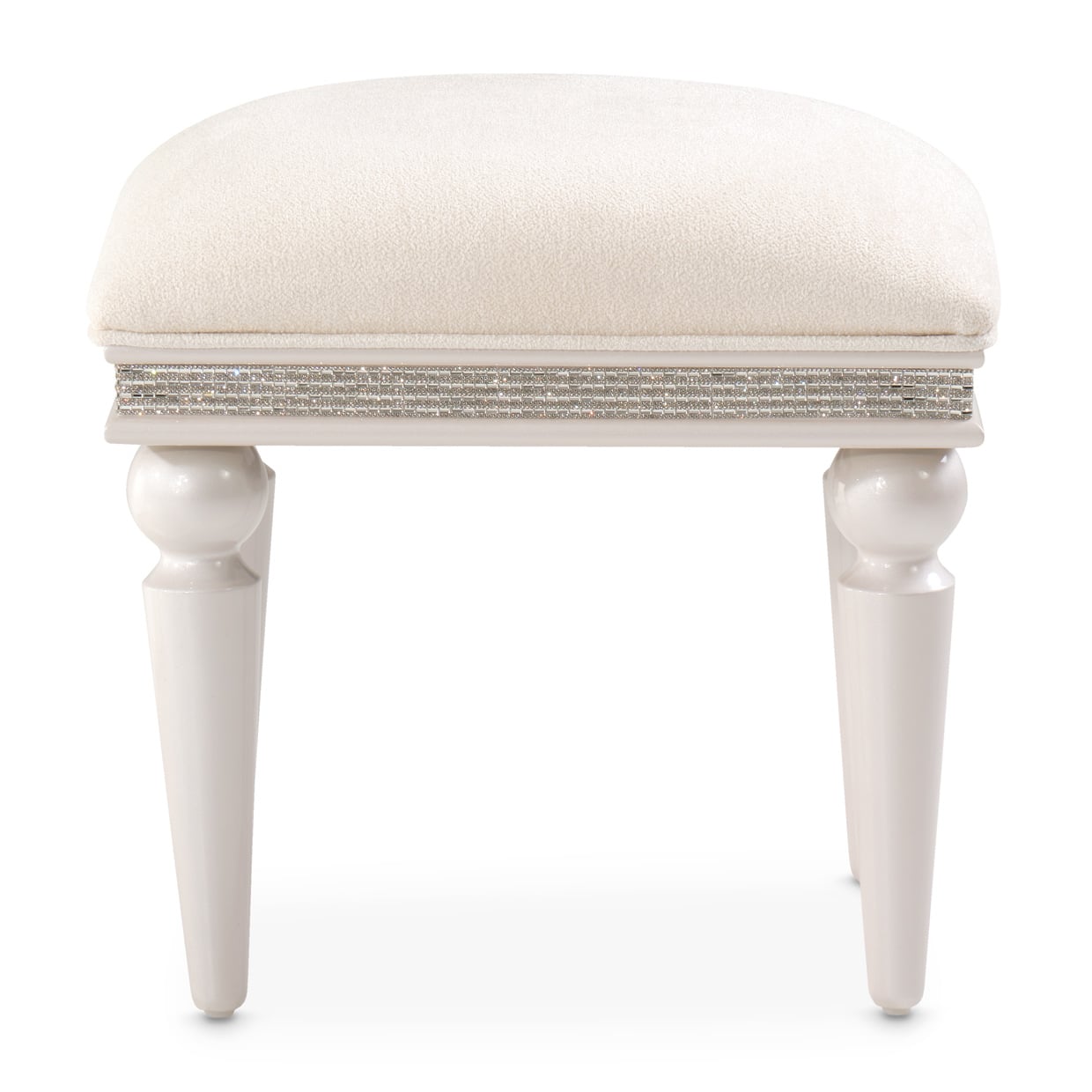 Michael Amini Glimmering Heights Upholstered Vanity Bench
