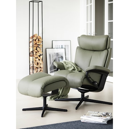 Large Reclining Chair with Cross Base