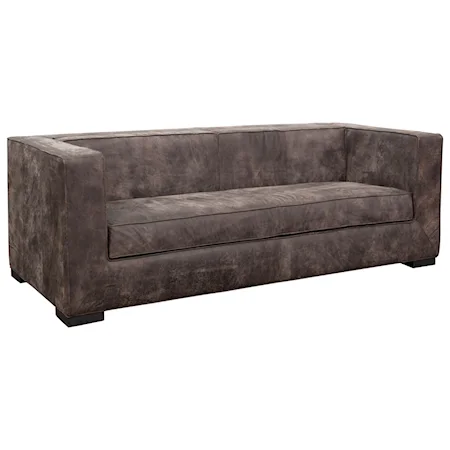 Contemporary Leather Shelter Sofa