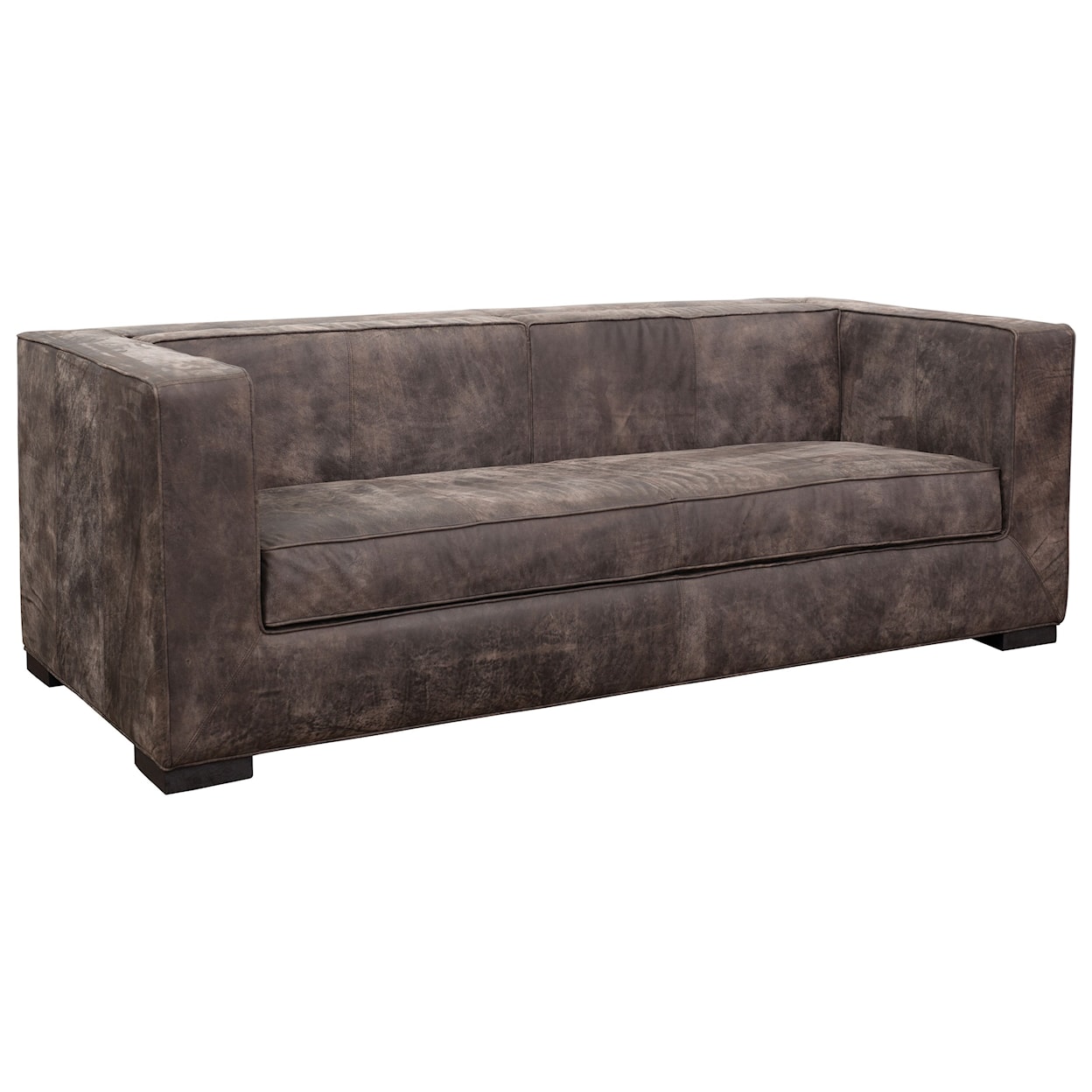 Accentrics Home TruModern Leather Shelter Sofa