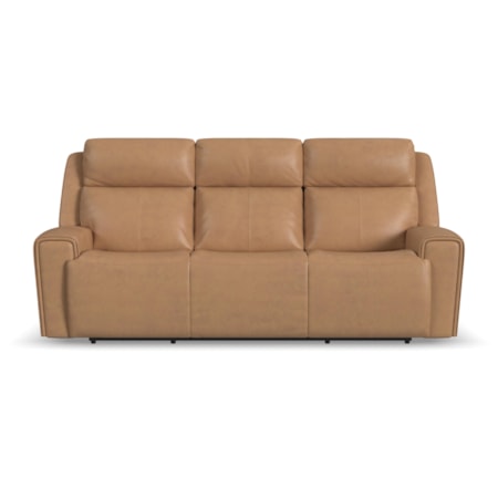 Transitional Power Reclining Sofa with Power