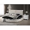 Crown Mark BRIGITTE King Upholstered Bed - Ivory