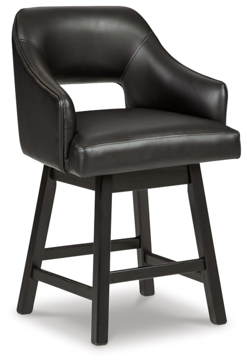 Contemporary Upholstered Swivel Bar Stool