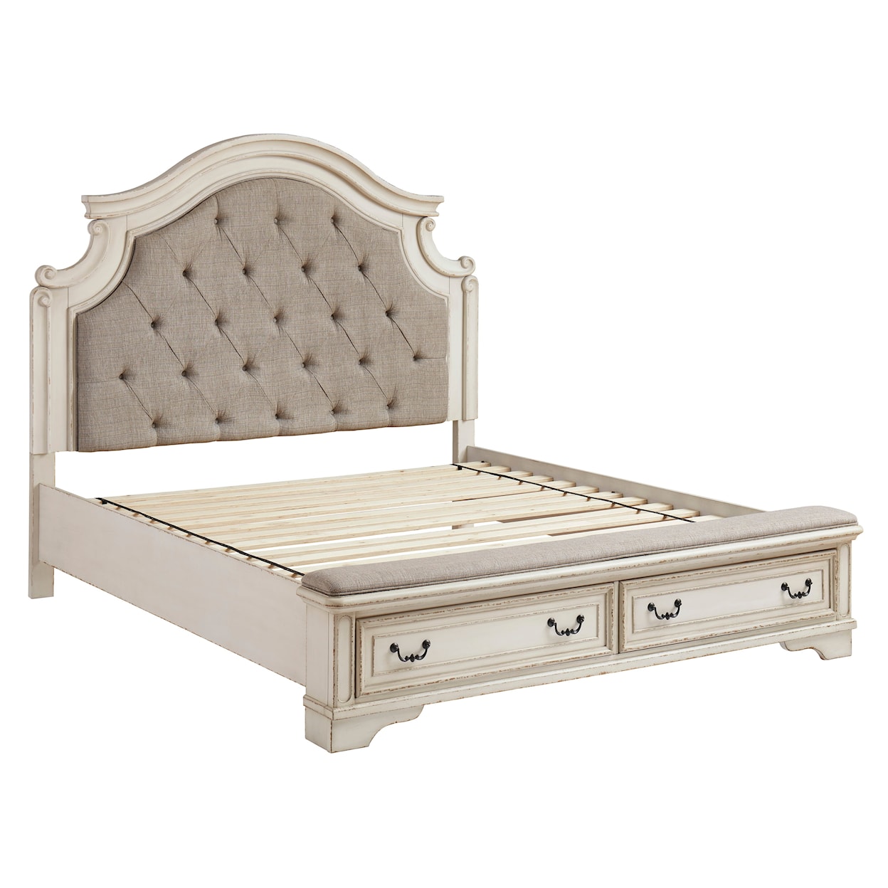 Signature Design by Ashley Realyn Queen Upholstered Storage Bed