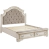 Signature Design by Ashley Realyn Cal King Upholstered Storage Bed