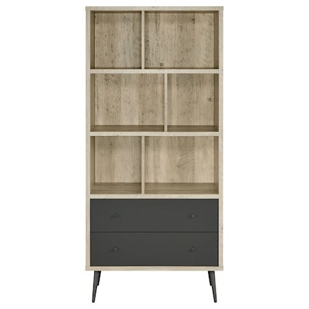 70-inch 3-shelf Bookcase w/ Drawers