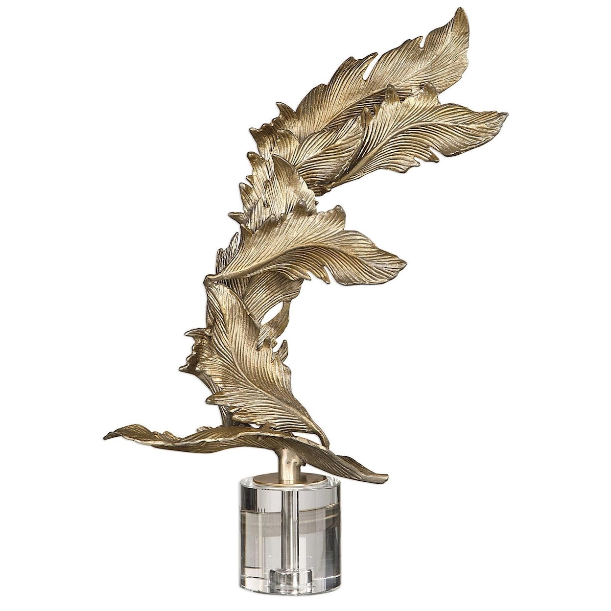 Uttermost Accessories - Statues and Figurines Fall Leaves Champagne Sculpture
