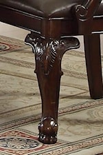 Crown Mark Kiera Tradition Double Pedestal table and four side chairs