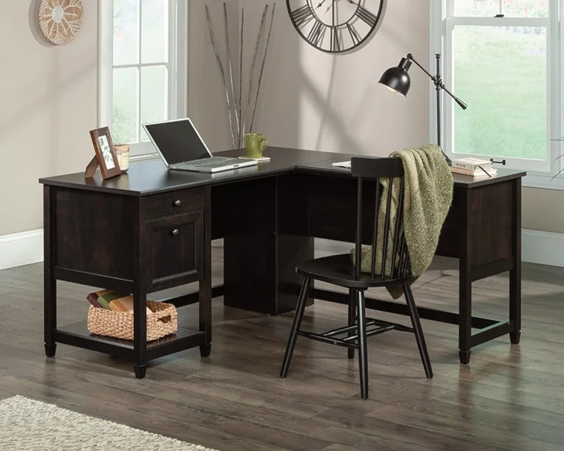 Sauder Edge Water 431582 Transitional Edge Water L-Shaped Desk - Estate ...