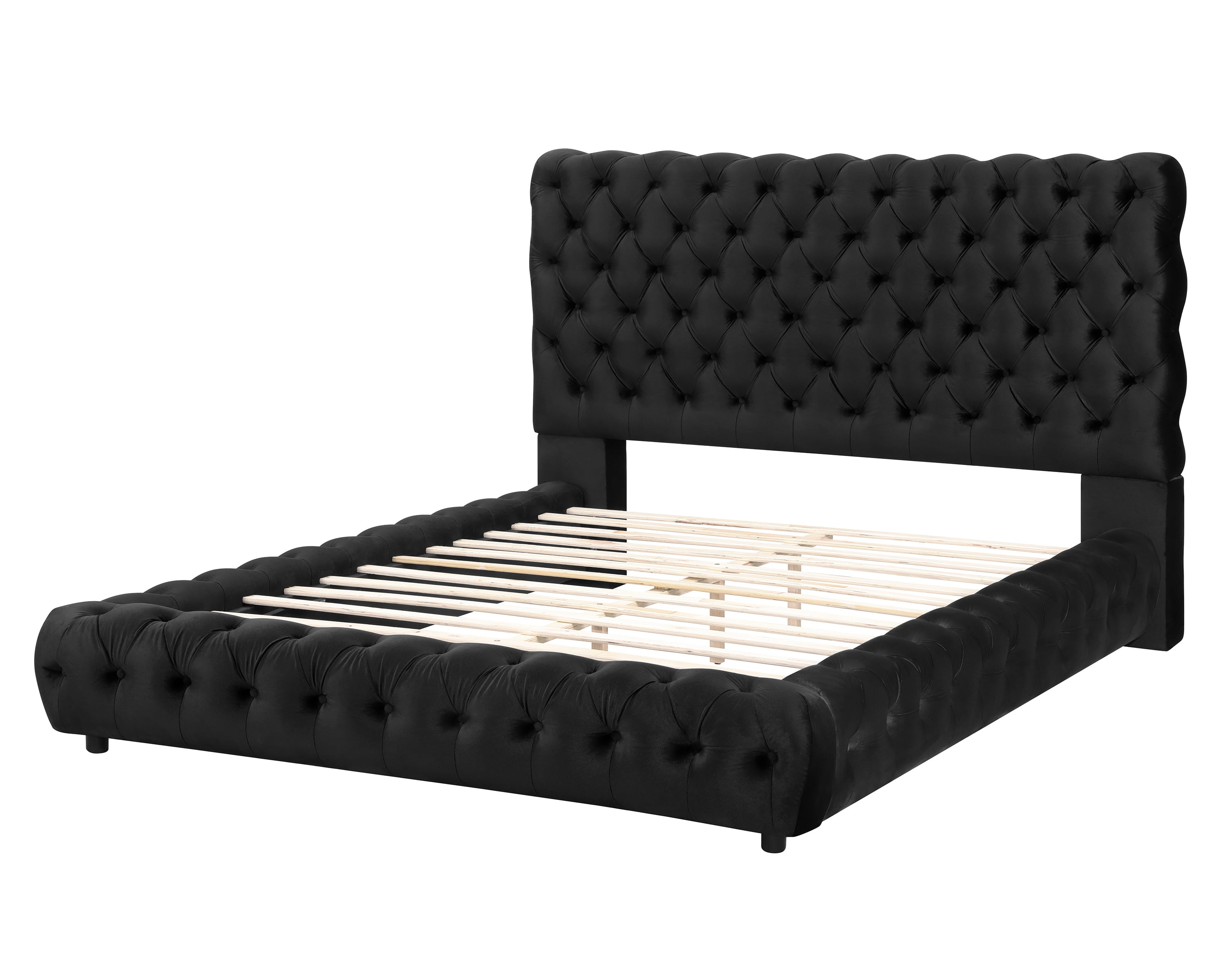 Upholstered Queen Bed with Tufting