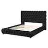 Crown Mark Flory Upholstered King Bed with Tufting