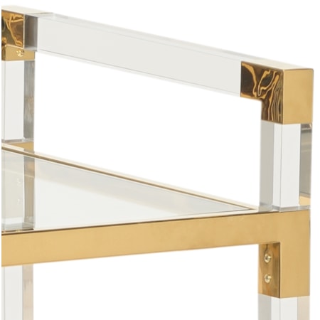 Acrylic Bar Cart - Brass