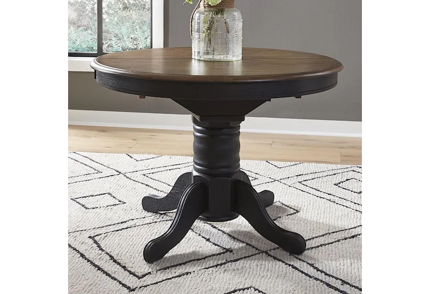 Carolina Crossing Oval Pedestal Dining Table by Libby at Walker's Furniture