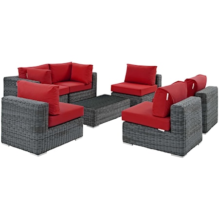 Outdoor 7 Piece Sectional Set