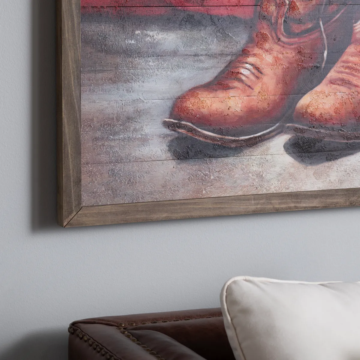 Freedom Boots Framed Wood Print