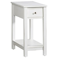 Transitional Chairside Table with Drawer