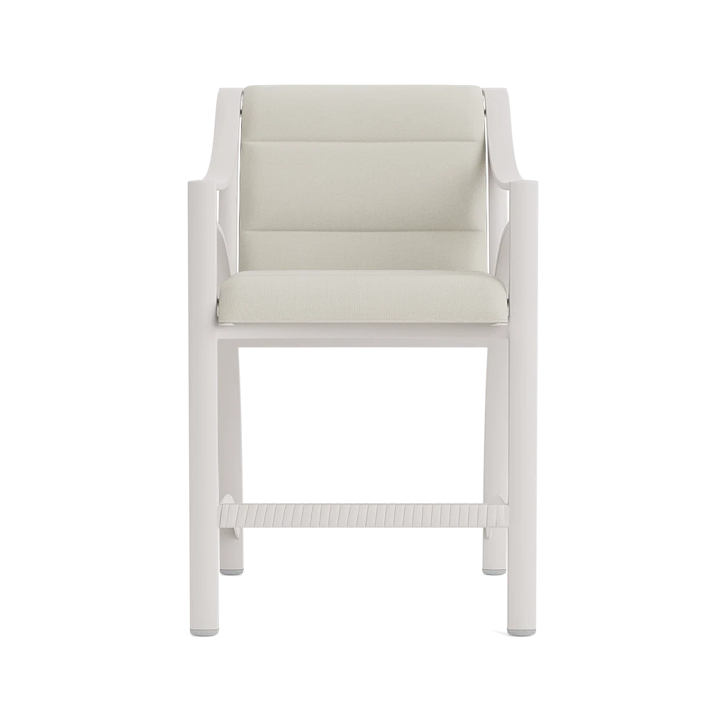 Brown Jordan Pasadena Padded Sling Slope-Arm Counter Stool