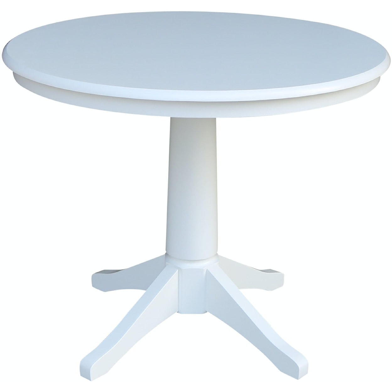 John Thomas Dining Essentials 36'' Pedestal Table in Pure White