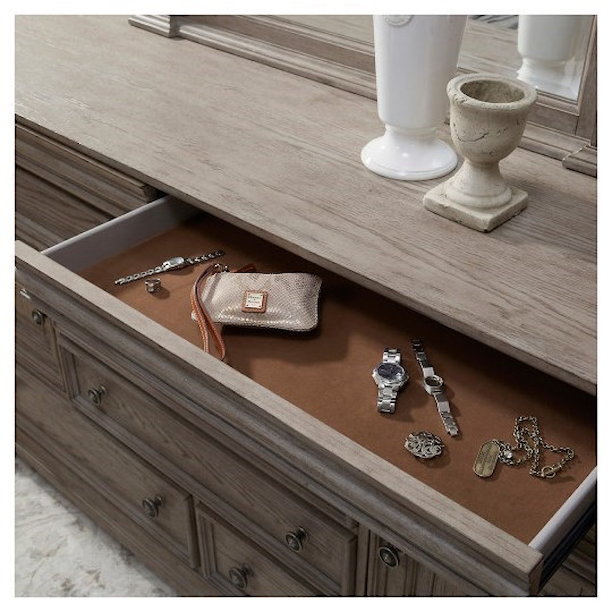 Pulaski Furniture Kingsbury Dresser and Mirror Set