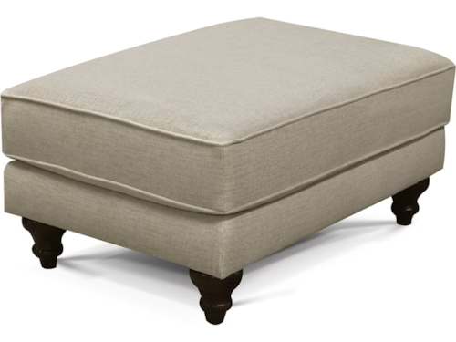 Traditional Ottoman with Turned Legs