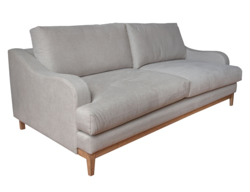 Mid-Century Modern 2-Cushion Sofa with Slope Arms