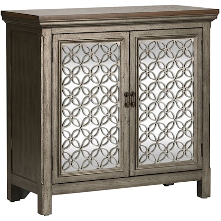 Transitional 2-Door Accent Cabinet with Adjustable Interior Shelf