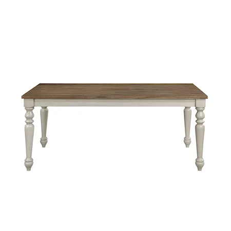 Transitional Dining Table with Two Tone Finish