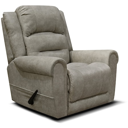 Transitional Swivel Gliding Recliner with Exterior Lever