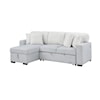 Global Furniture U0204 Light Grey/White PULL OUT SOFA BD