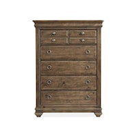 Rustic 6-Drawer Chest with 2-Felt Lined Drawers