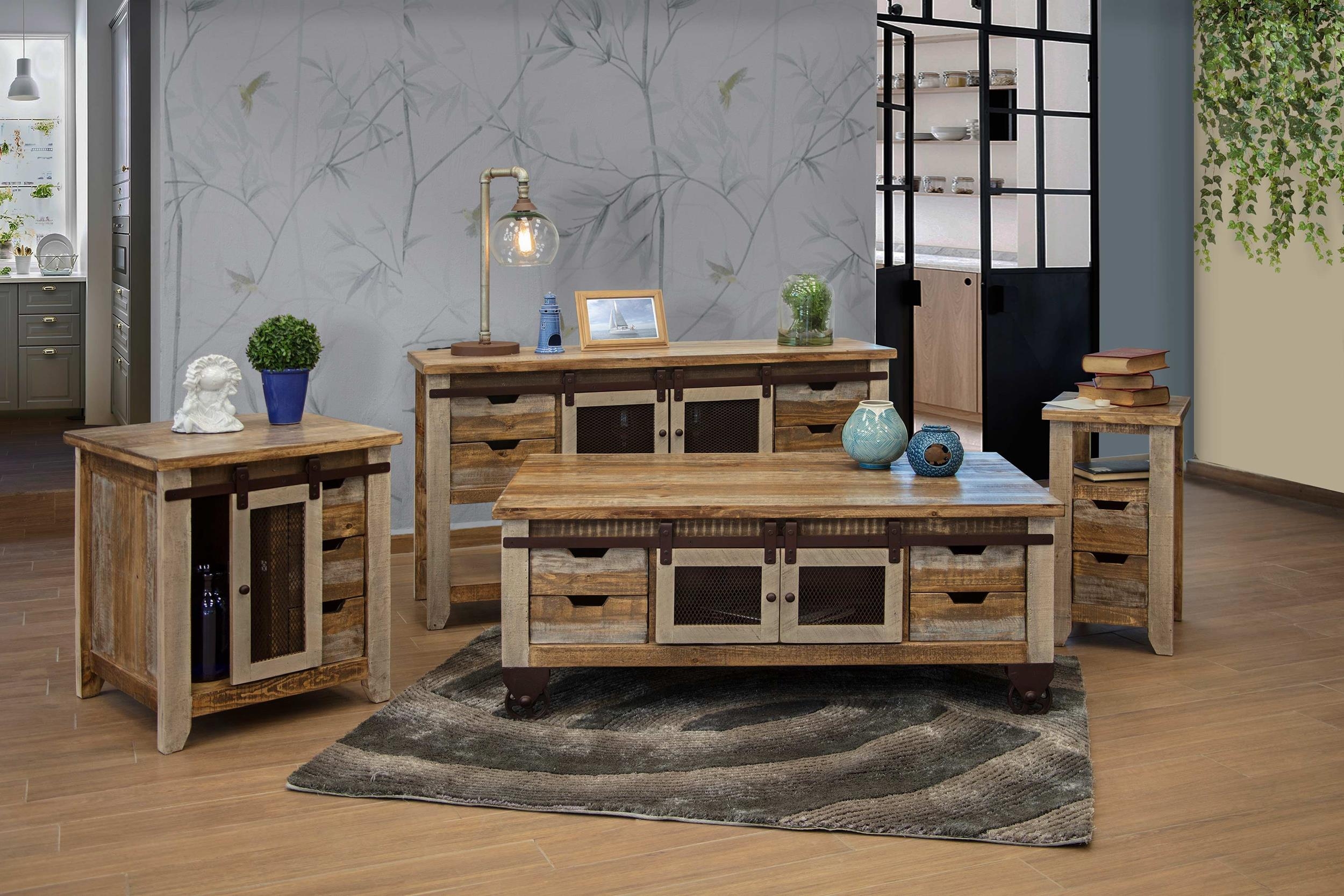 International Furniture Direct Antique Cocktail Table