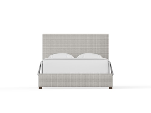 Transitional King Upholstered Bed with Platform Footboard