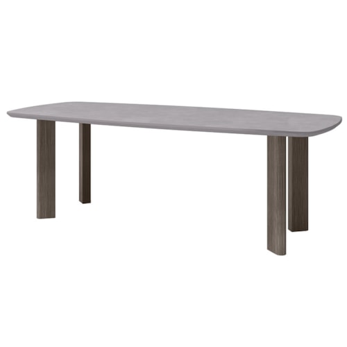 108" Rectangular Counter Height Table - Hickory/Concrete