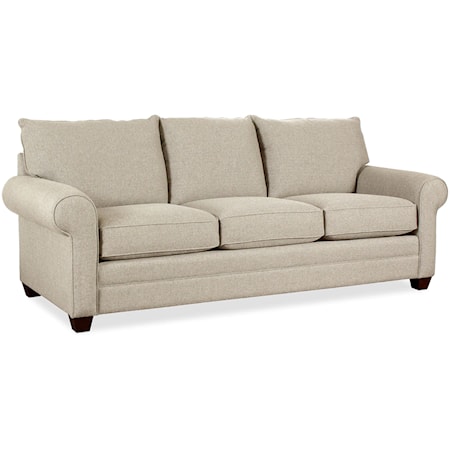 Casual Sofa with Rolled Arms