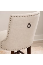 Powell Adler Transitional Adler Upholstered Counter Stool with Nailheads