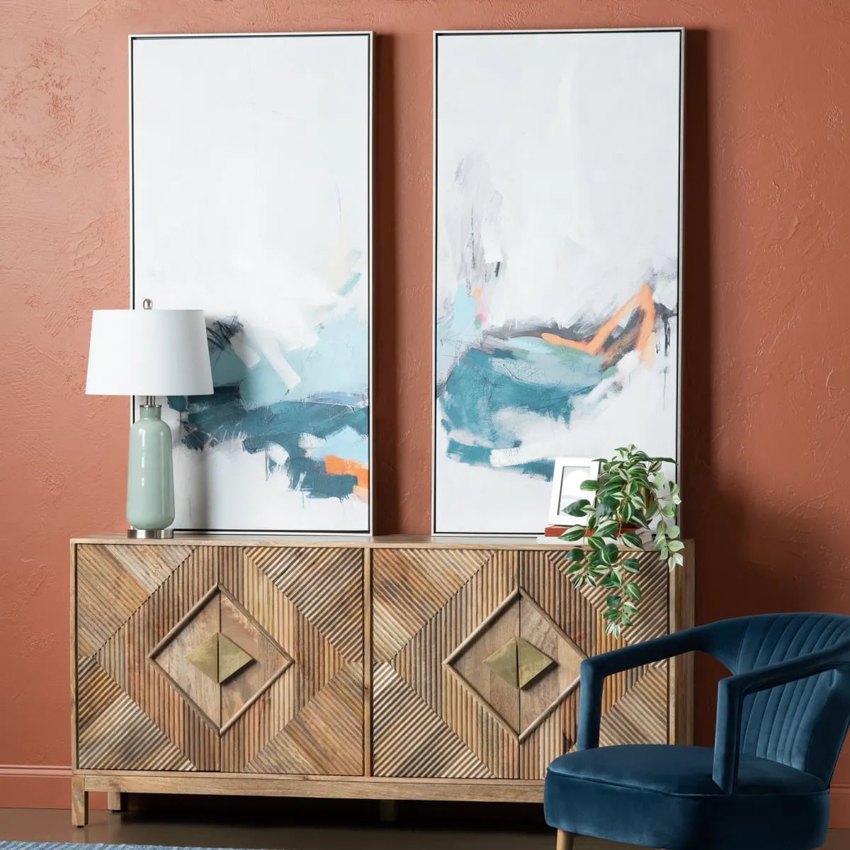 Color Crush Framed Canvas - Set of 3