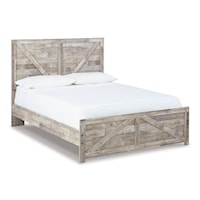 Casual Queen Crossbuck Panel Bed