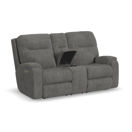 Power Reclining Console Loveseat