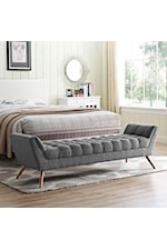 Modway Response Response Upholstered Fabric Accent Bench - Gray