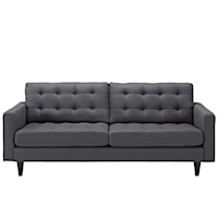 Empress Contemporary Upholstered Tufted Sofa - Gray