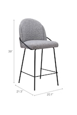 Zuo Jambi Collection Contemporary Barstool