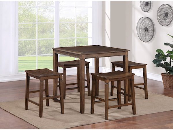  5-Piece Pub Table Dining Set